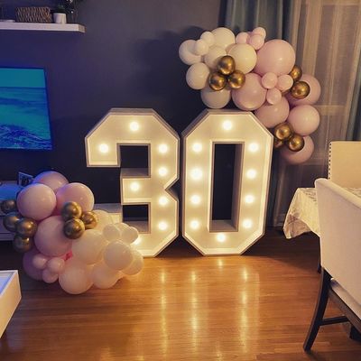 Декорация Light Up Marquee Буквы в индивидуальном цвете для вечеринки День рождения Любовь Стол