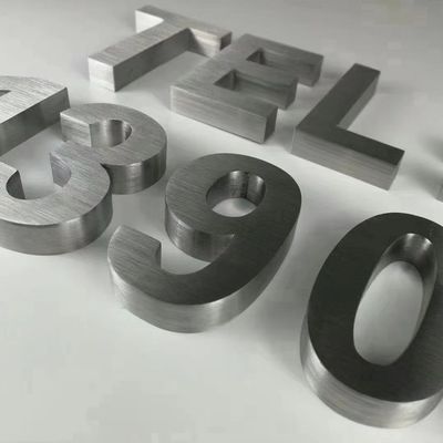 Нержавеющая сталь 3D металлические письма знак для Минцзян снег магазин на заказ Не освещенный