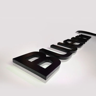 Стенная установка Металлический световой знак для пользовательского 3D светодиодного алюминиевого письма