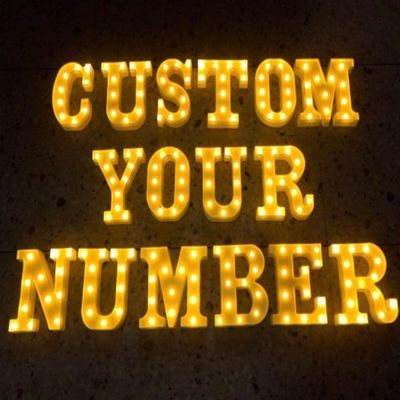 Декорация Light Up Marquee Буквы в индивидуальном цвете для вечеринки День рождения Любовь Стол