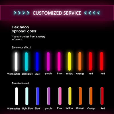 12V водонепроницаемый RGB гибкий кремниевый неоновый светодиодный знак для украшения праздничных вечеринок