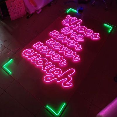 Неоновые знаки с LED на заказ День рождения Для стены Розовый декор комнаты Счастливые дни рождения Неоновые знаки