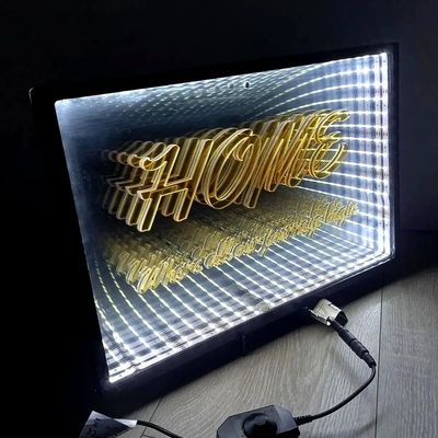 Отражение 3D с эффектом бесконечности 3D LED зеркало с входным напряжением 12 В
