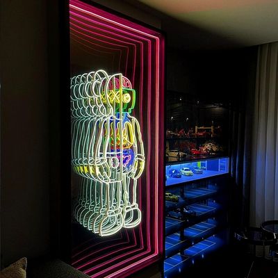 Отражение 3D с эффектом бесконечности 3D LED зеркало с входным напряжением 12 В