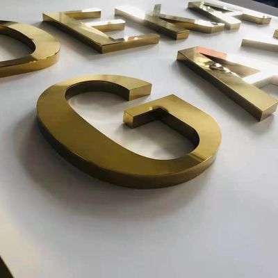 Настройка светодиодных знаков из нержавеющей стали для алфавита A-Z и числа