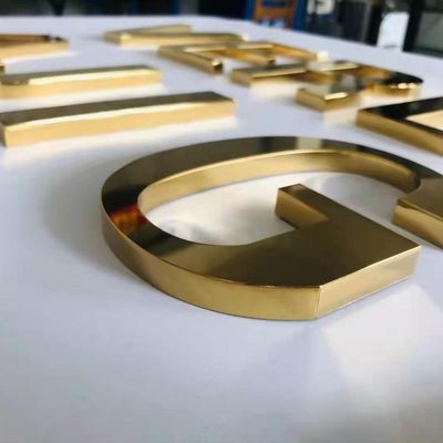 Настройка светодиодных знаков из нержавеющей стали для алфавита A-Z и числа