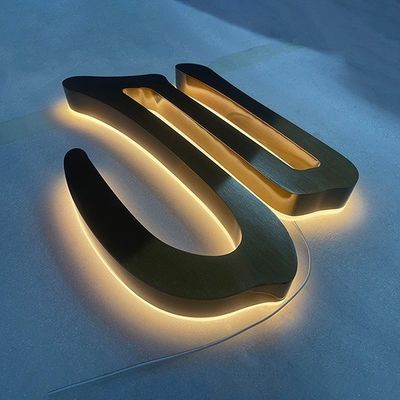 Нержавеющий металл светодиодные вывески для ресторана офис на открытом воздухе индивидуальное здание бизнеса